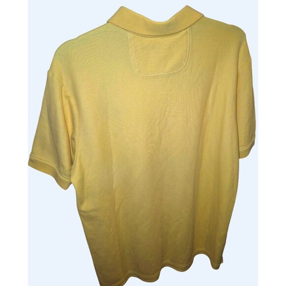 Tommy Bahama Yellow Polo Shirt M 100% Cotton Embroidered Logo - Picture 5 of 7
